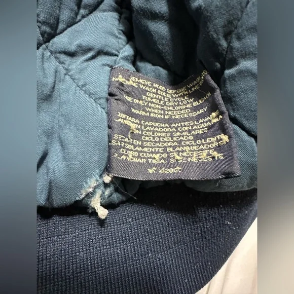 Vintage Route 66 Bomber Varsity Denim & Khaki Two-Tone Jacket XXLARGE 90s XXL - Picture 12 of 16